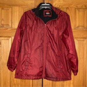 EUC Totes Water Resistant Rain Jacket Hooded Lightweight Coat Size L